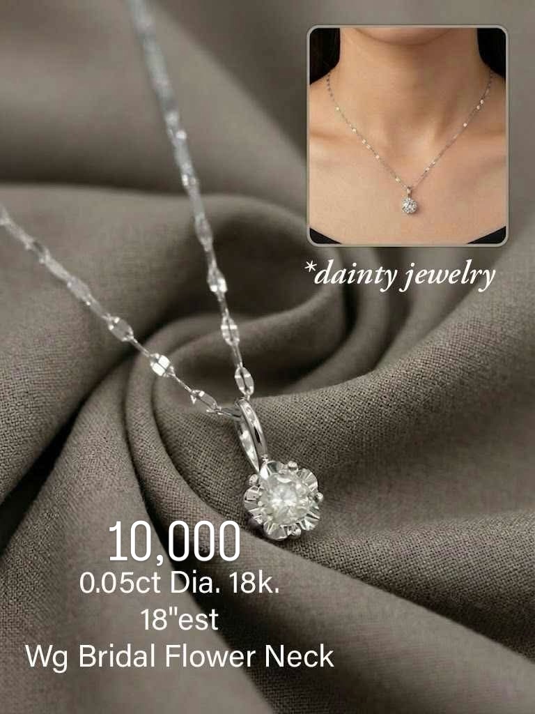 Diamond necklace and earring set